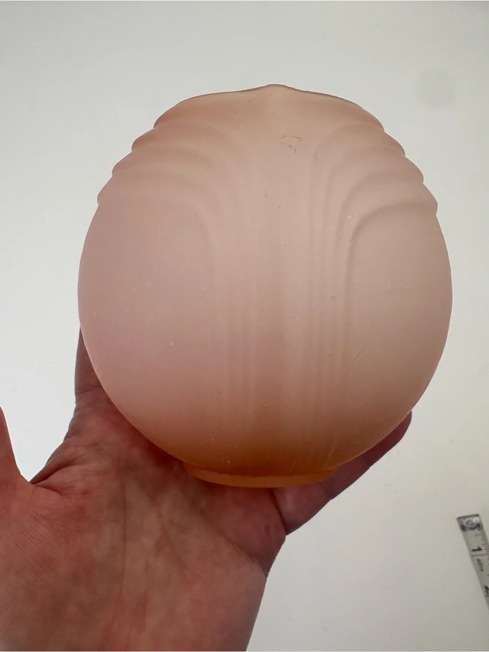 Vintage Satin Glass Pink Art Deco Glass Vase